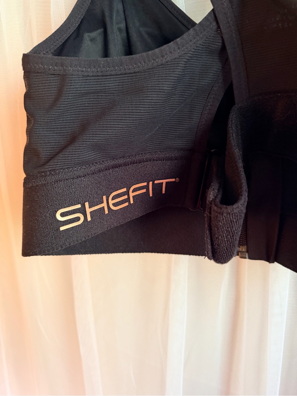 SHEFIT Black Support Sports Bra with Front Zipper 1Luxe see size chart included - Picture 2 of 5